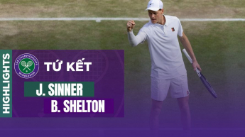 Sinner vs Ben Shelton - Tứ kết Wimbledon 2025