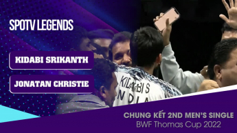 Kidabi Srikanth vs Jonatan Christie - Chung kết 2nd Mens Singles BWF Thomas Cup 2022